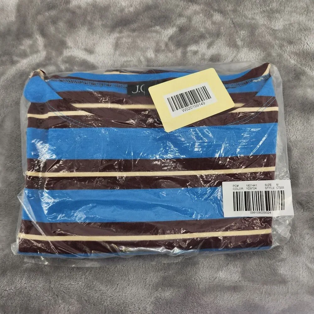 J.Crew Women's Medium Bright Horizon Blue Stripe Mini Knit Dress‎ NWT